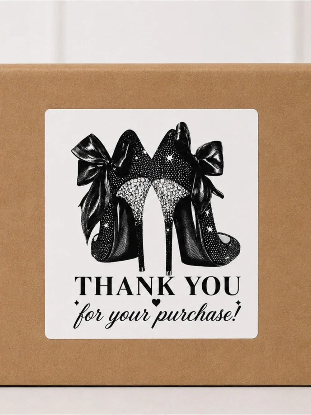 Fancy Heels Thank You Stickers 3”x3”-100ct.